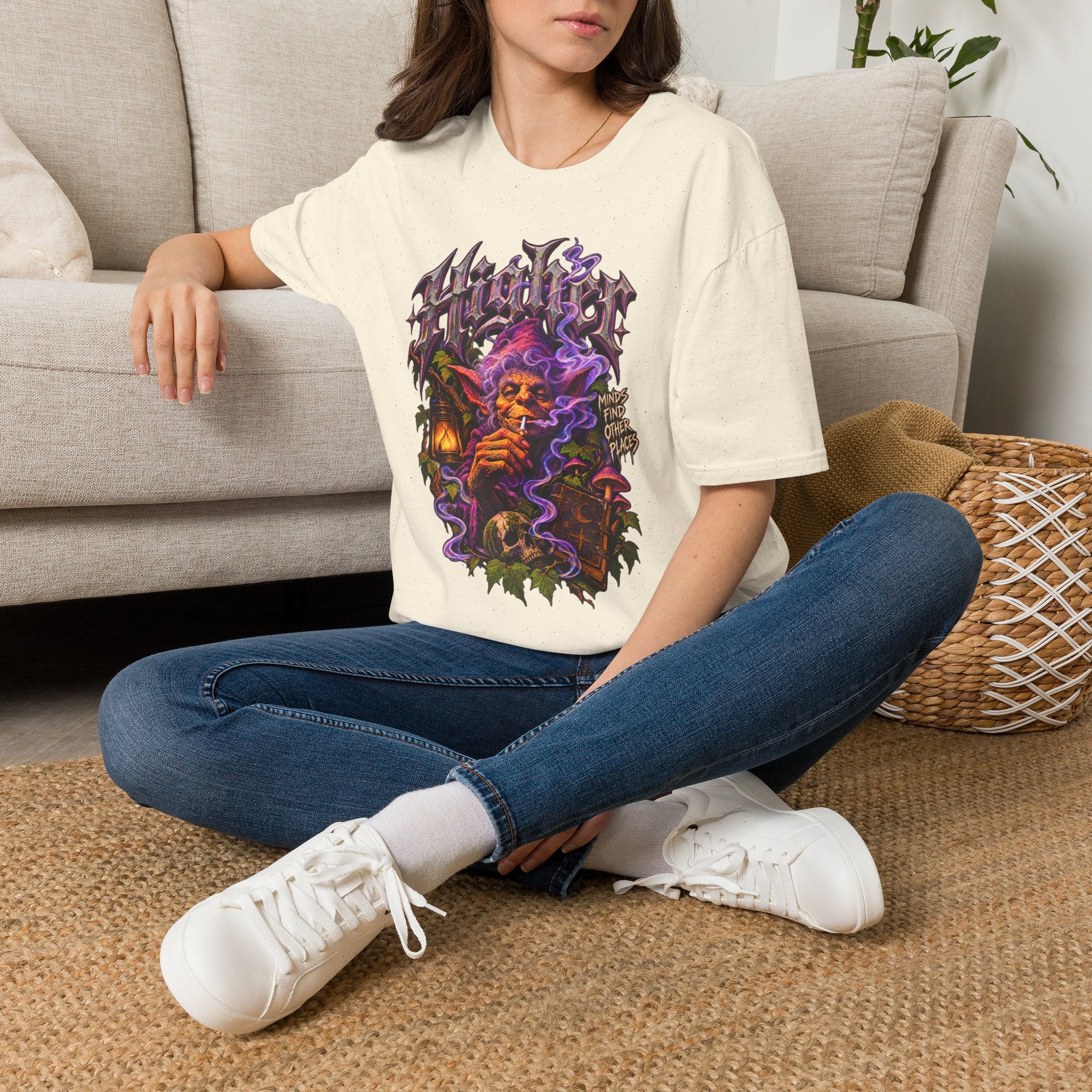 "Higher" Psychedelic Wizard T-Shirt Mystic Smoke