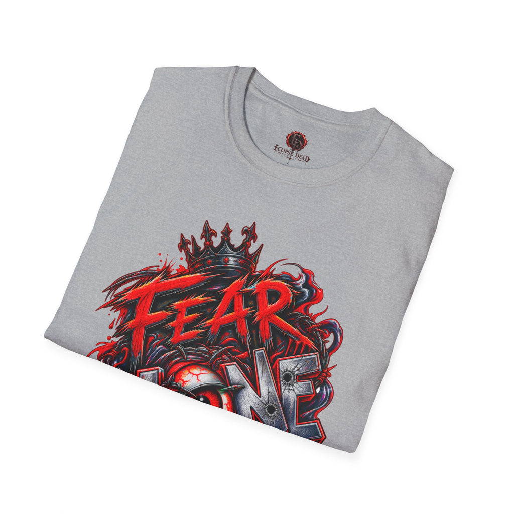 Fear None T-Shirt | Gothic red crown eye horror lettering