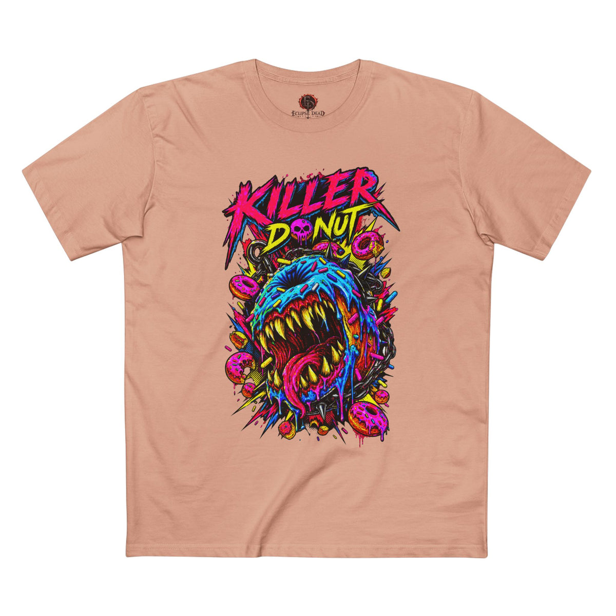 Killer Donut Graphic Tee — Neon Monster Skate Punk T-Shirt