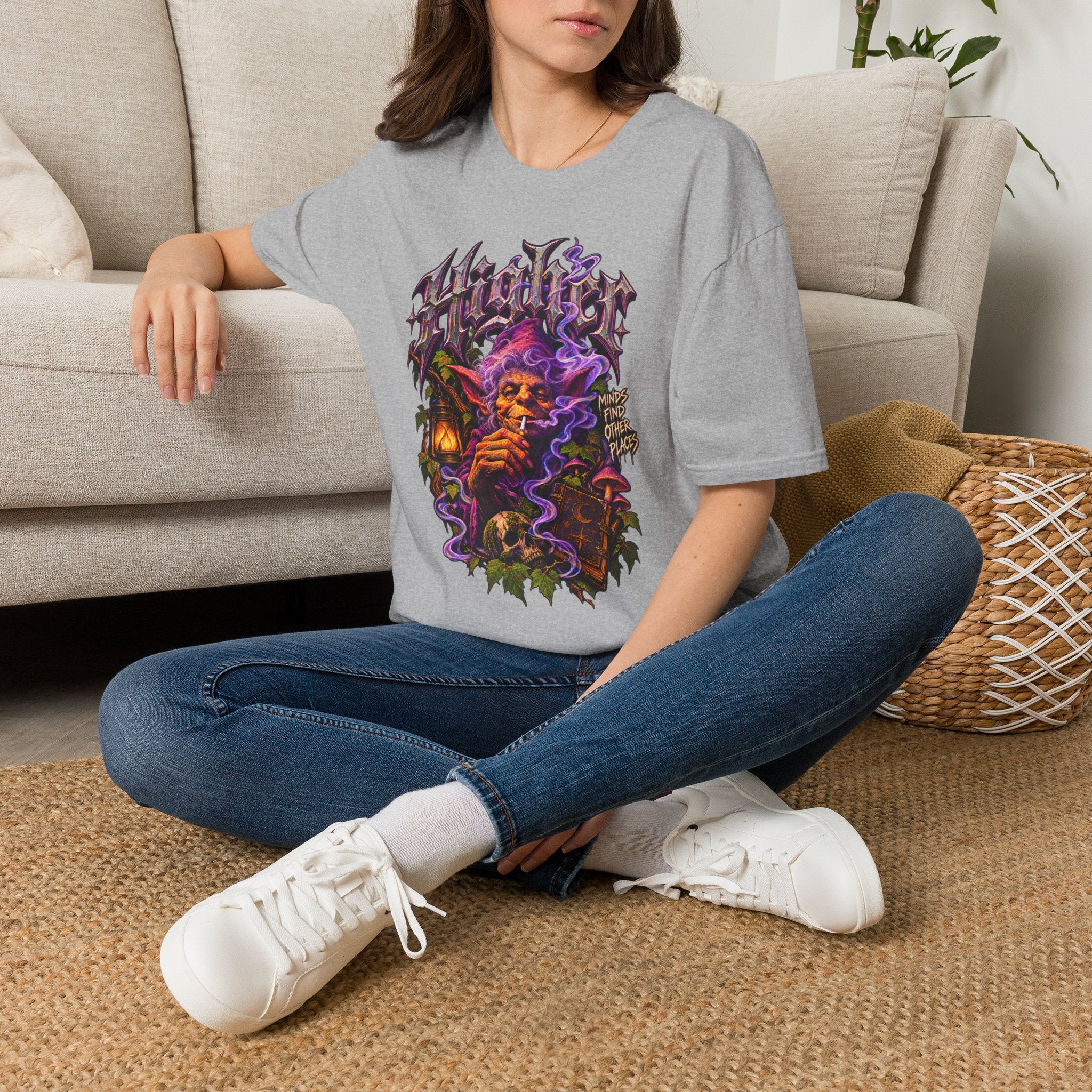"Higher" Psychedelic Wizard T-Shirt Mystic Smoke