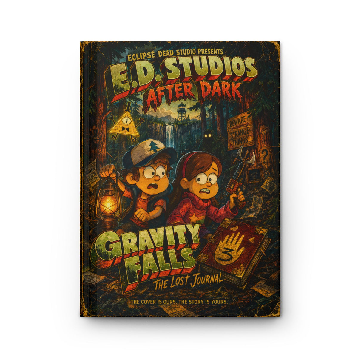 Gravity Falls 'The Lost Journal' Hardcover Journal — Retro Mystery Blank Notebook