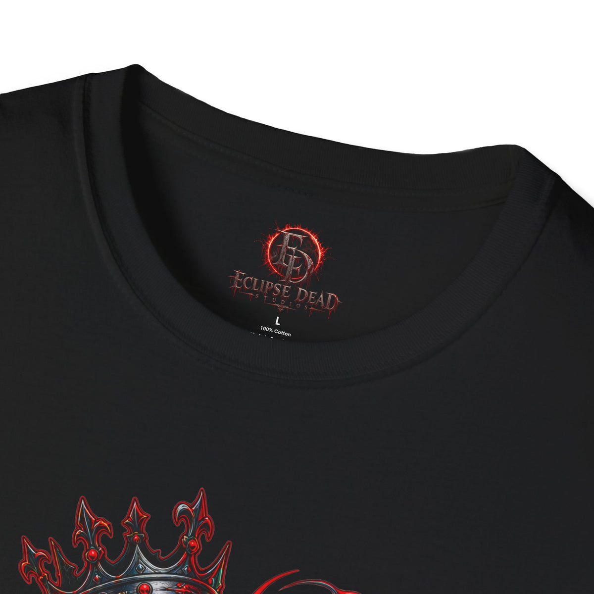 Fear None T-Shirt | Gothic red crown eye horror lettering