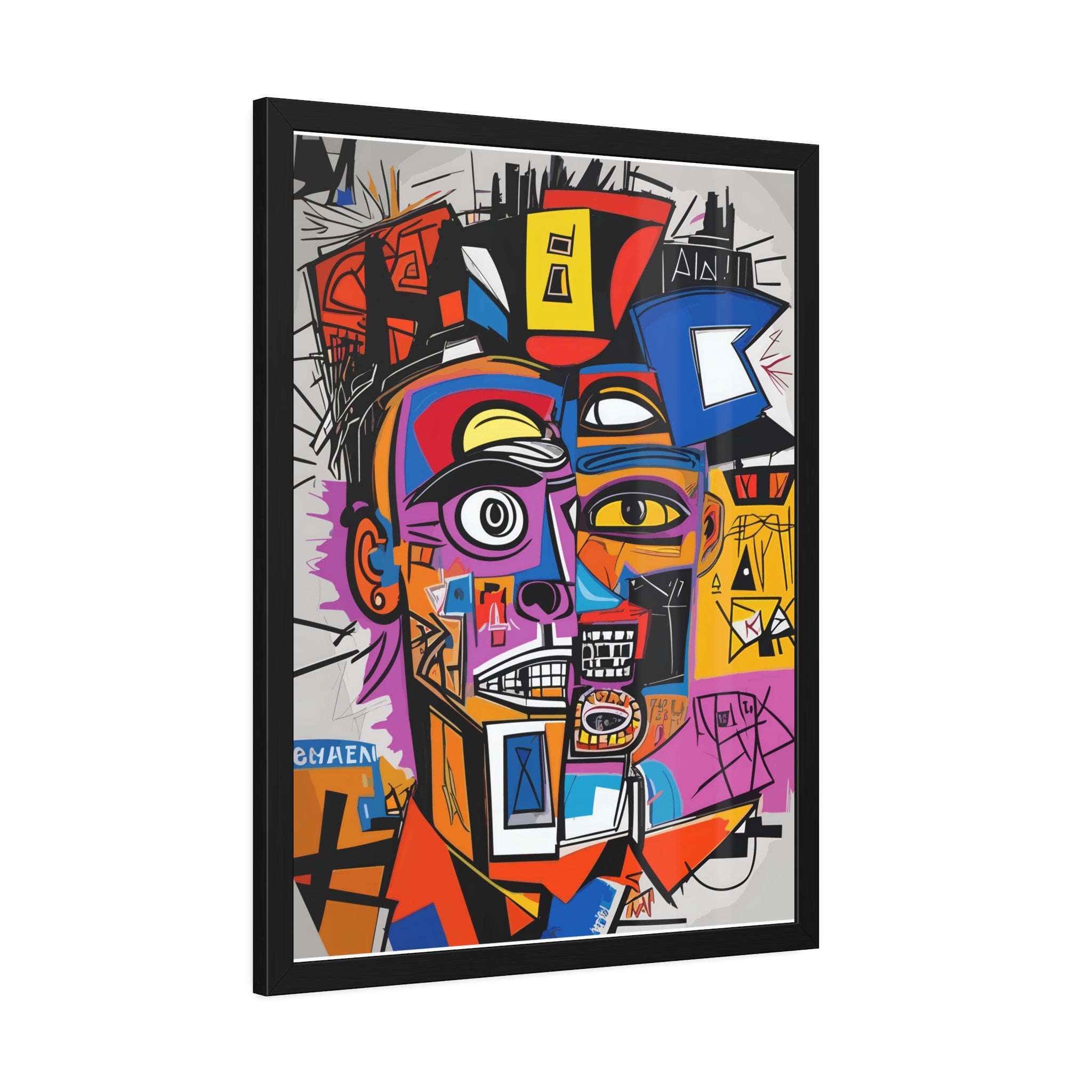 Abstract Street Art Portrait Framed Poster