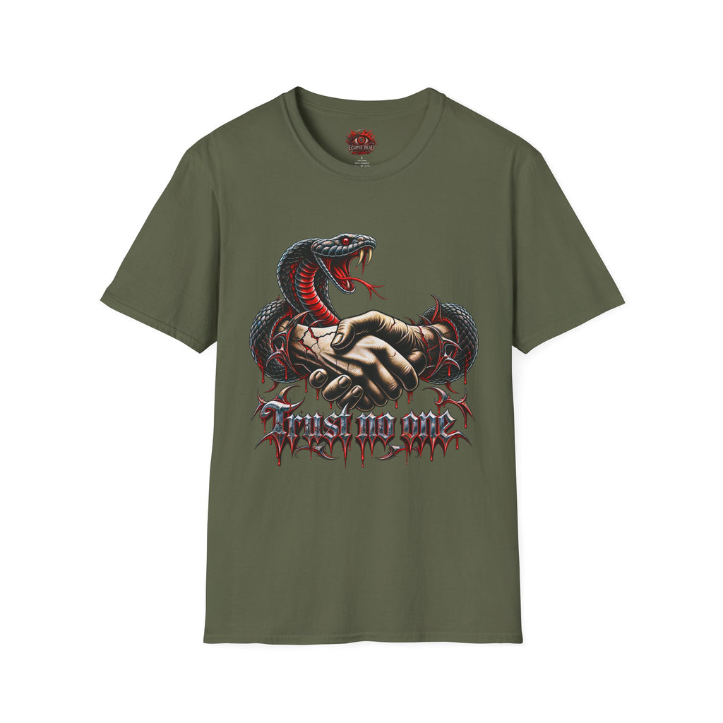 Trust No One T-Shirt — Venomous Serpent Graphic Tee