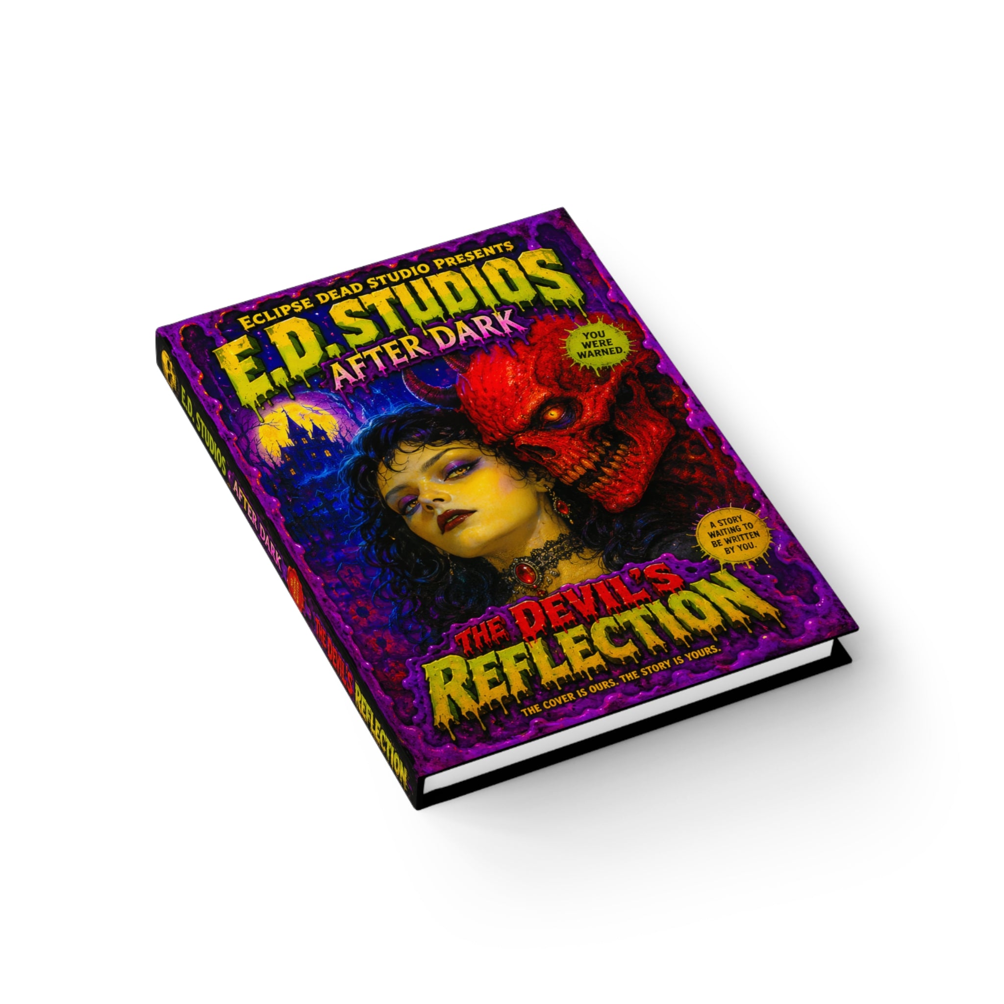 The Devil's Reflection Journal | Ruled Notebook, Horror Retro Comic Cover