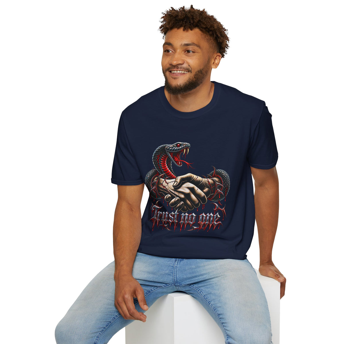Trust No One T-Shirt — Venomous Serpent Graphic Tee