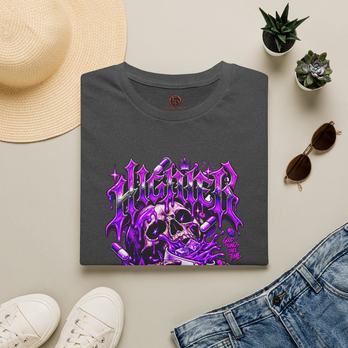 Skull Alchemist T-Shirt — Purple Gothic Potion Graphic Tee