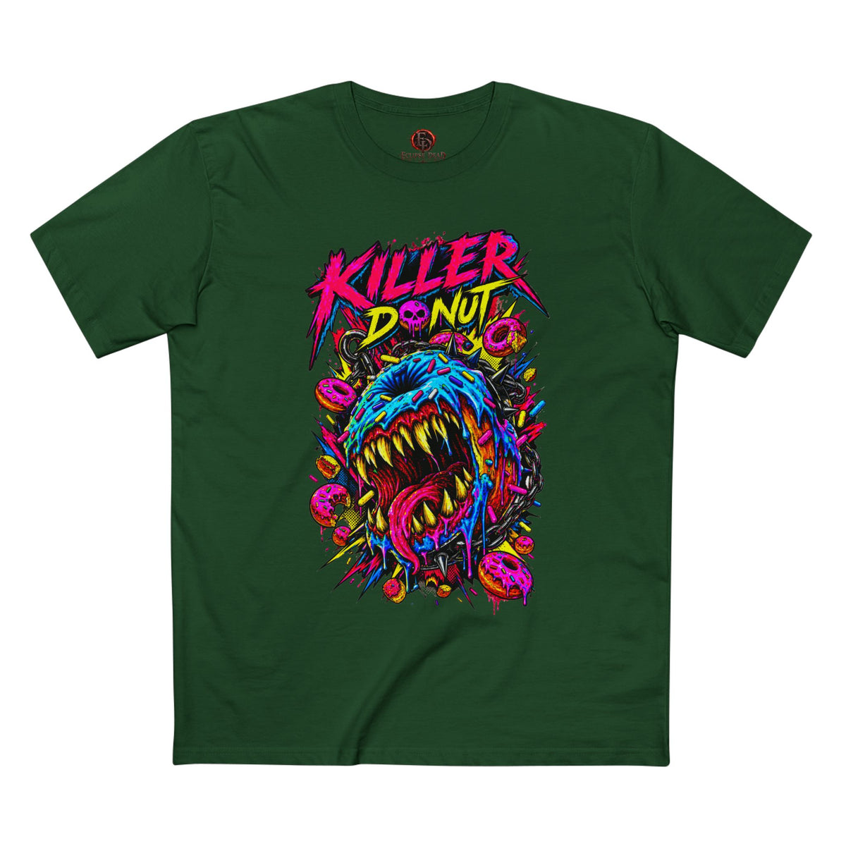 Killer Donut Graphic Tee — Neon Monster Skate Punk T-Shirt