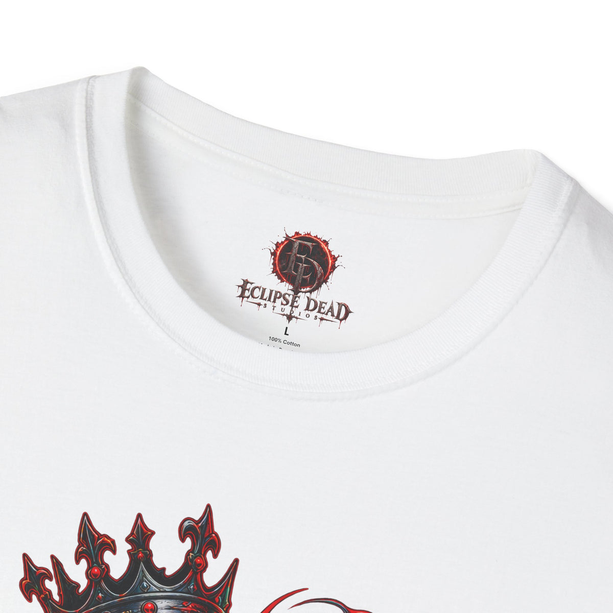 Fear None T-Shirt | Gothic red crown eye horror lettering