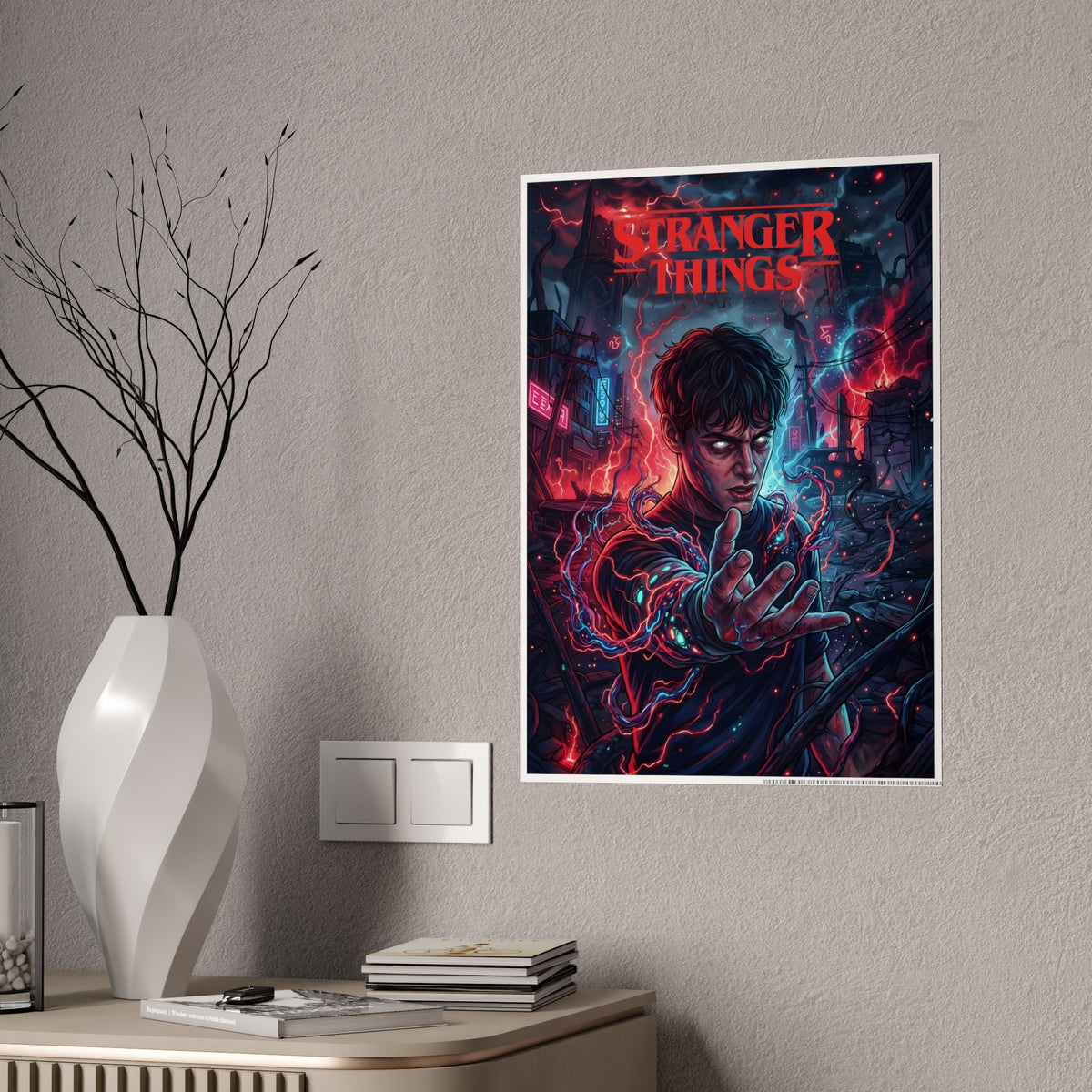 Stranger Things Gloss Poster – Dark Eleven Neon Art Print