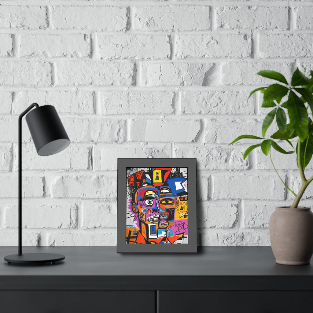 Abstract Street Art Portrait Framed Poster