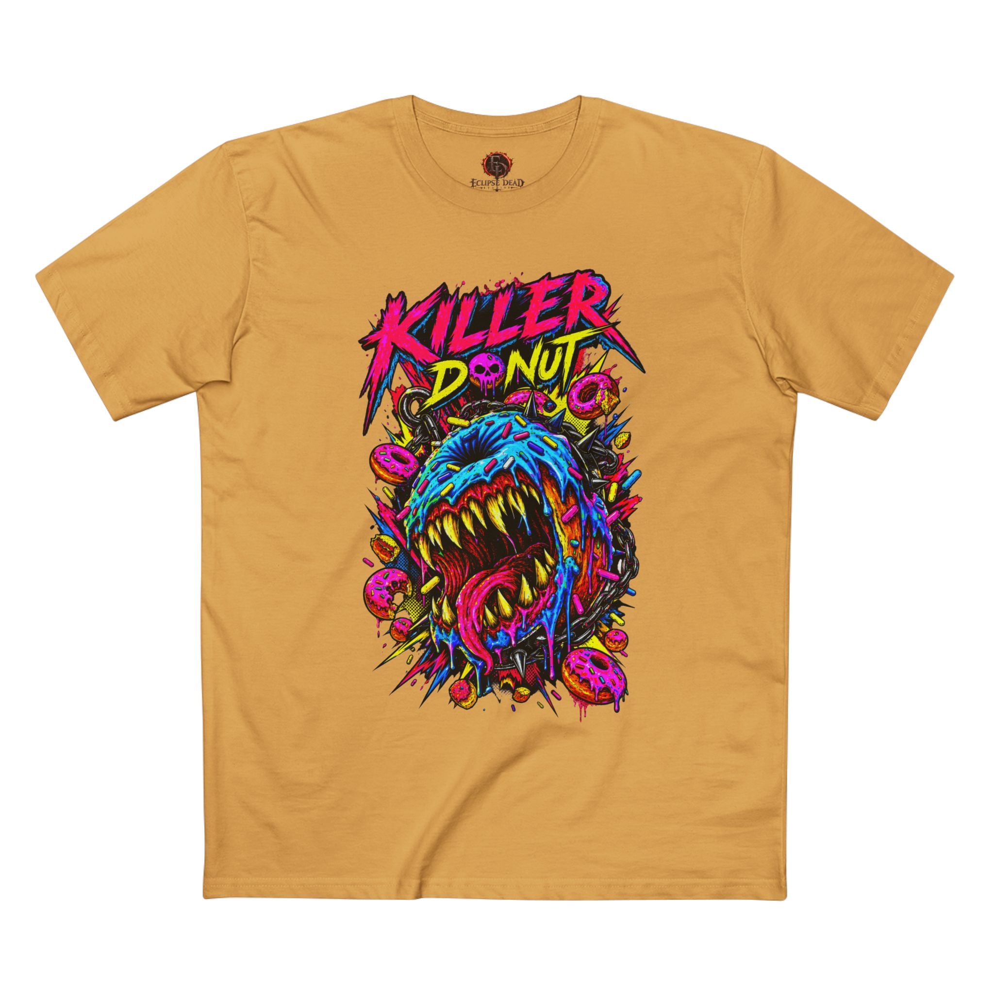 Killer Donut Graphic Tee — Neon Monster Skate Punk T-Shirt