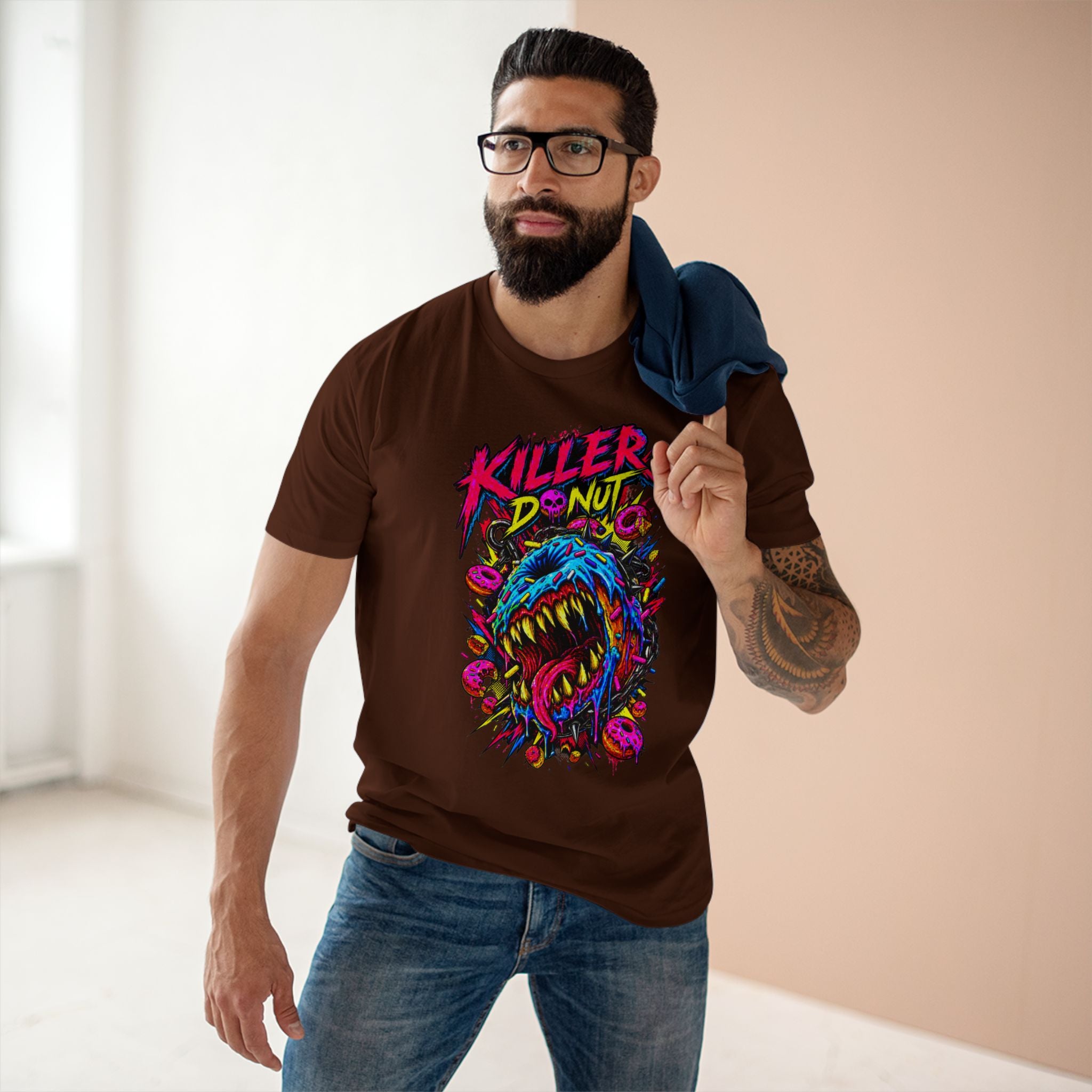 Killer Donut Graphic Tee — Neon Monster Skate Punk T-Shirt