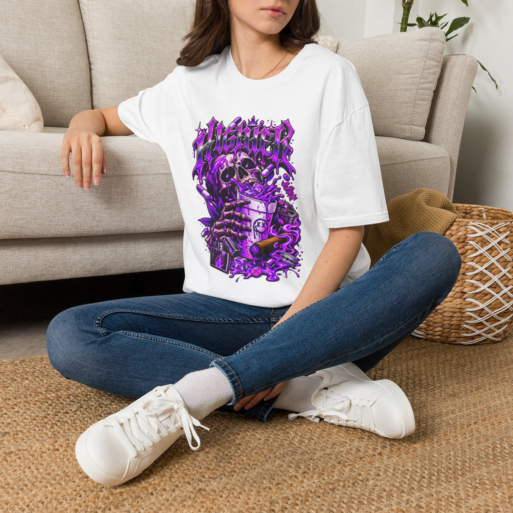 Skull Alchemist T-Shirt — Purple Gothic Potion Graphic Tee