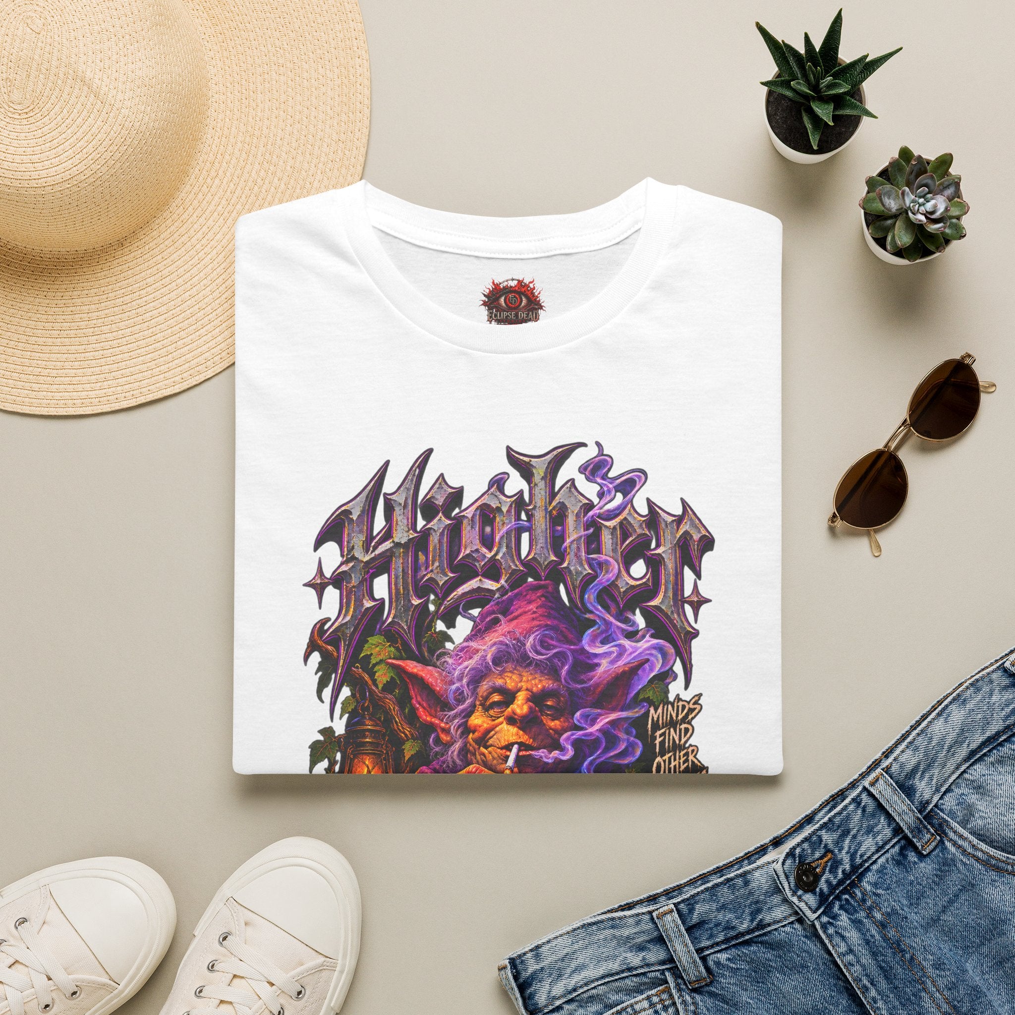"Higher" Psychedelic Wizard T-Shirt Mystic Smoke
