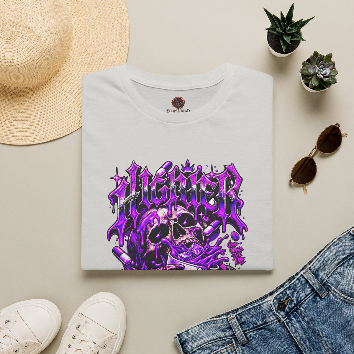 Skull Alchemist T-Shirt — Purple Gothic Potion Graphic Tee