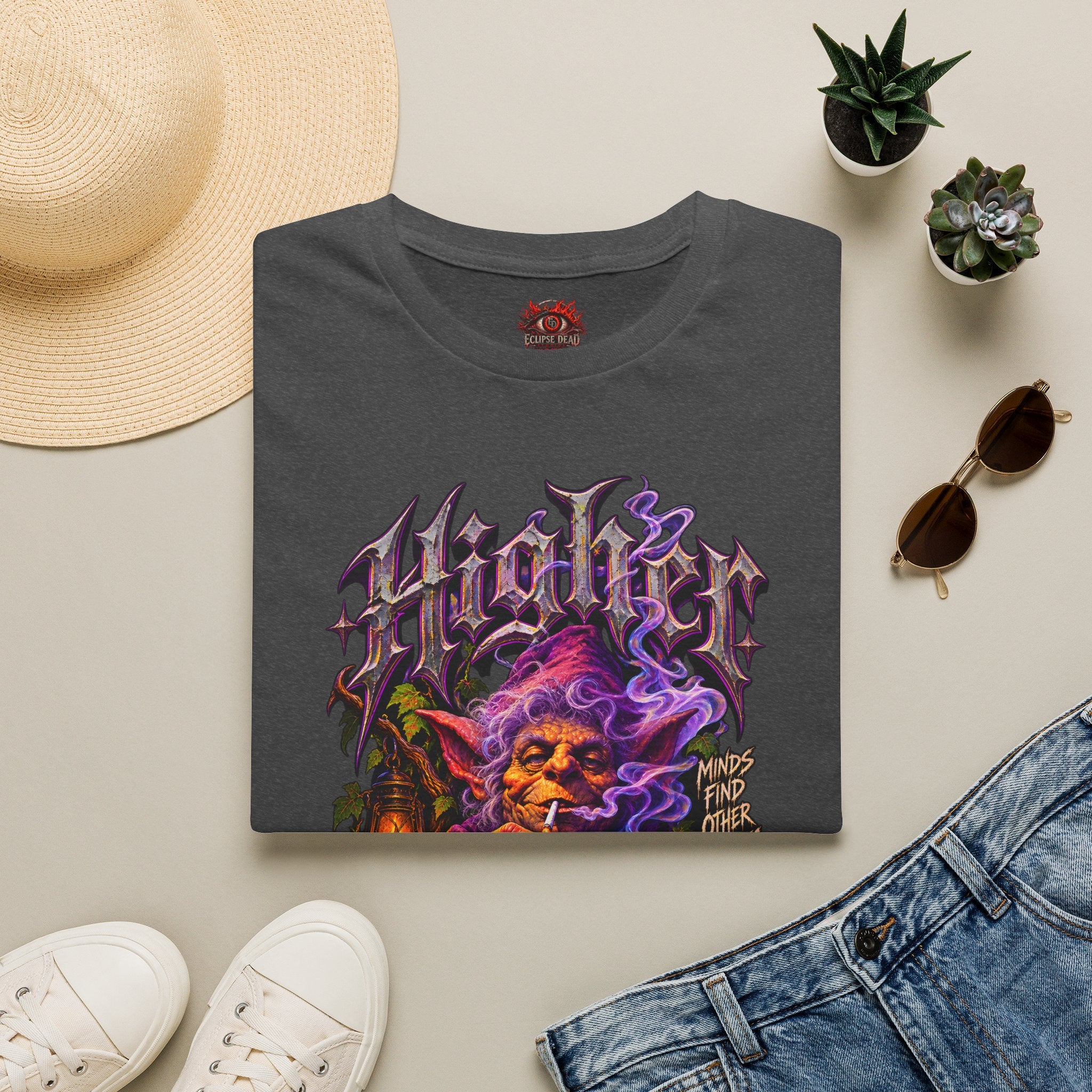 "Higher" Psychedelic Wizard T-Shirt Mystic Smoke