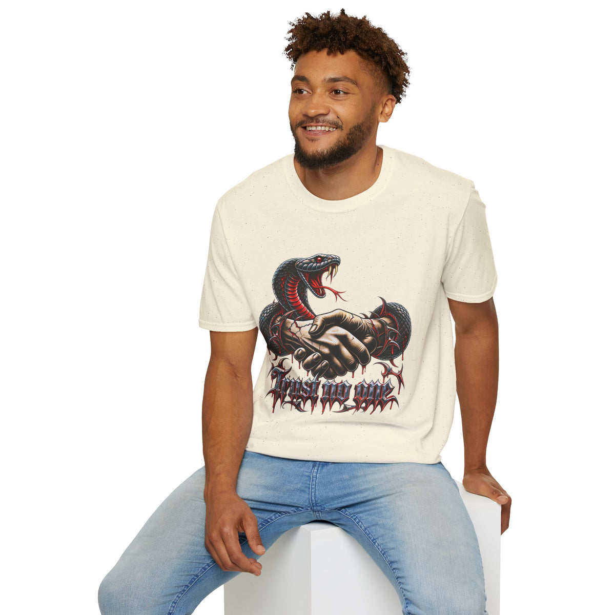 Trust No One T-Shirt — Venomous Serpent Graphic Tee