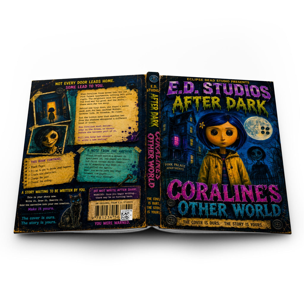 Coraline’s Other World Hardcover Journal — Gothic Storybook Notebook
