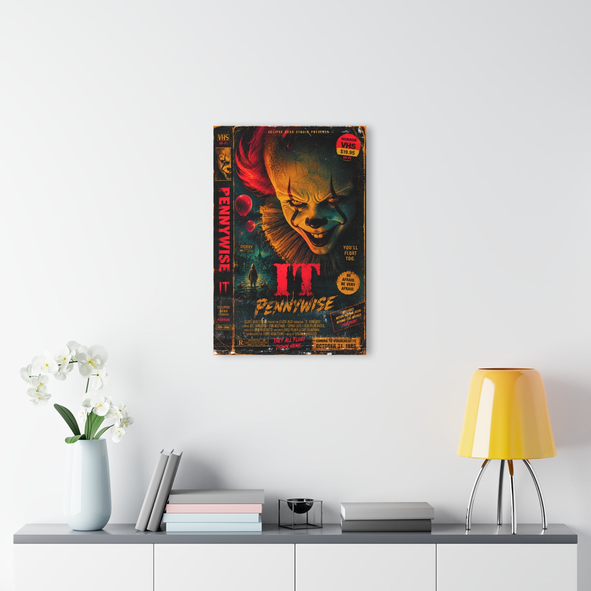 Acrylic Print — Pennywise IT Horror Wall Art (French Cleat Hanging)