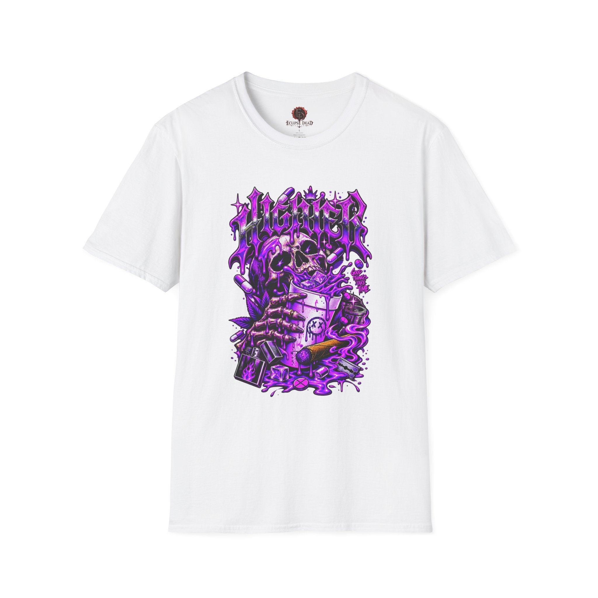 Skull Alchemist T-Shirt — Purple Gothic Potion Graphic Tee