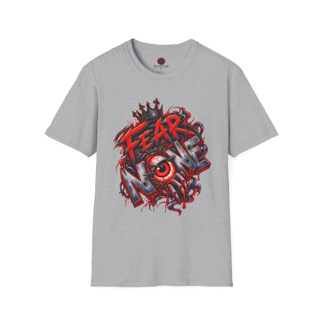 Fear None T-Shirt | Gothic red crown eye horror lettering