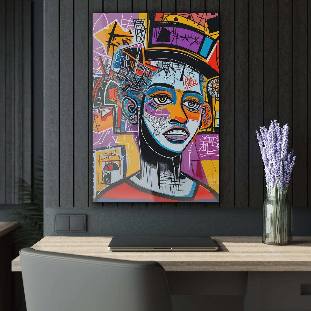 Colorful Urban Portrait Acrylic Print (French Cleat Hanging)