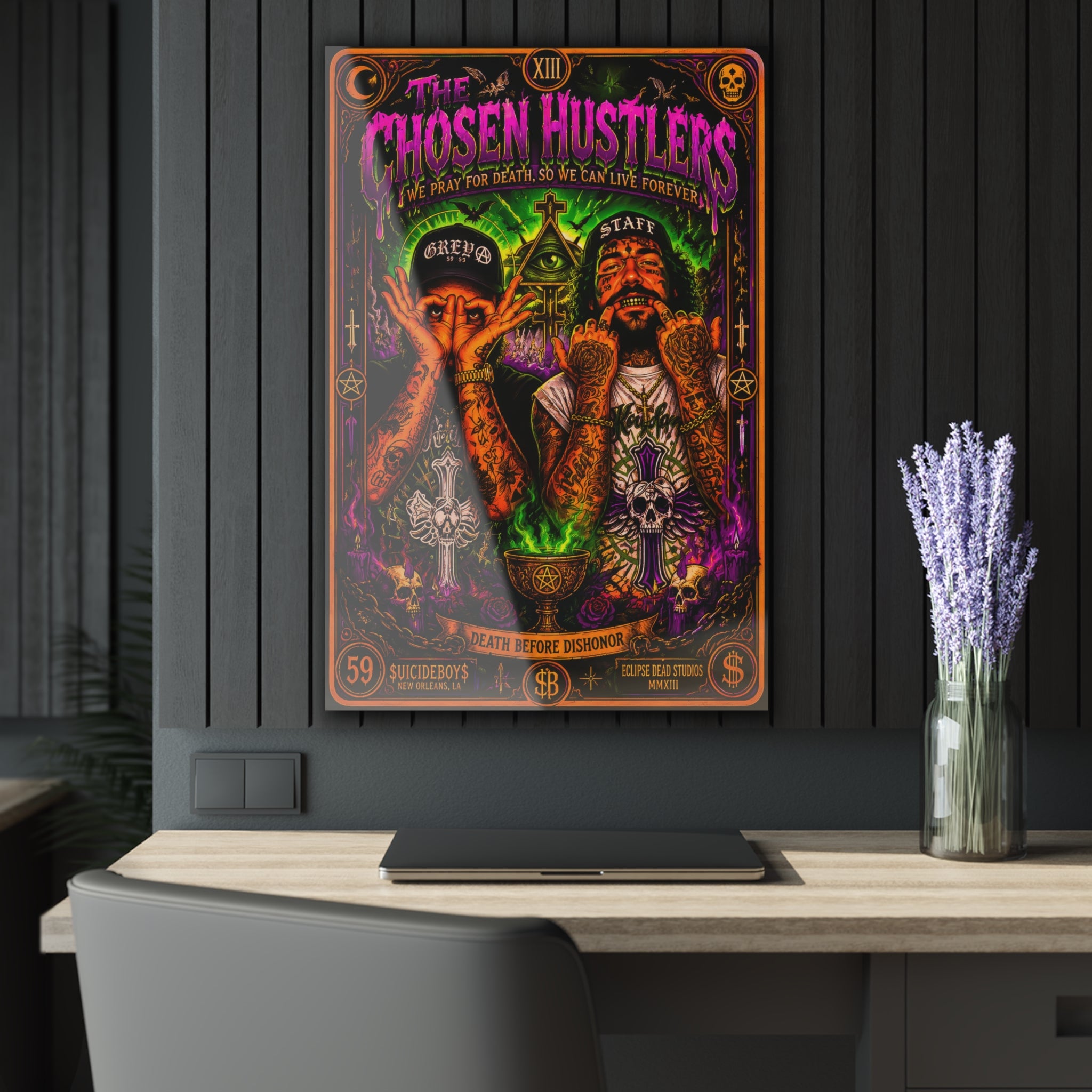 The Chosen Hustlers Acrylic Wall Art (French Cleat Hanging)