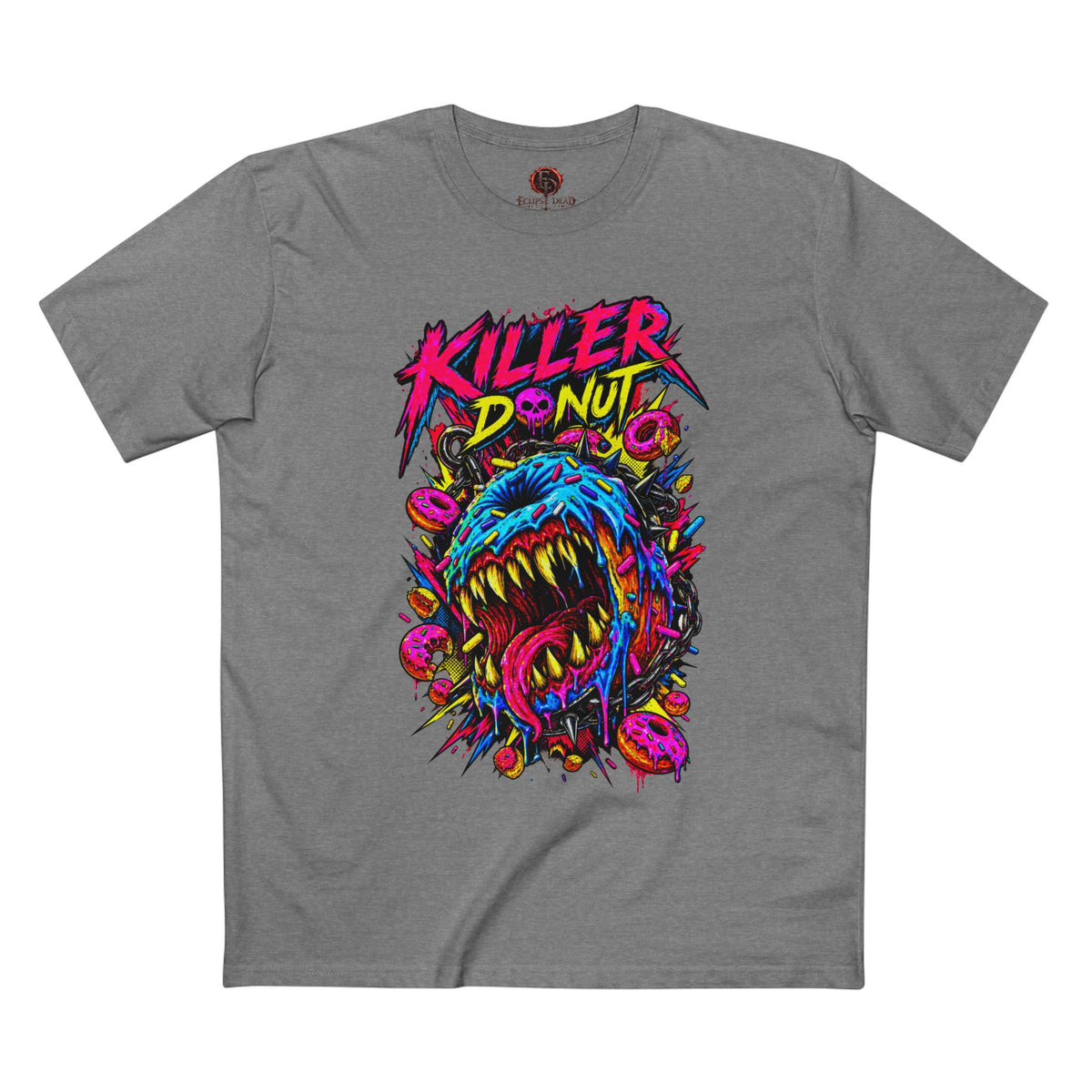 Killer Donut Graphic Tee — Neon Monster Skate Punk T-Shirt