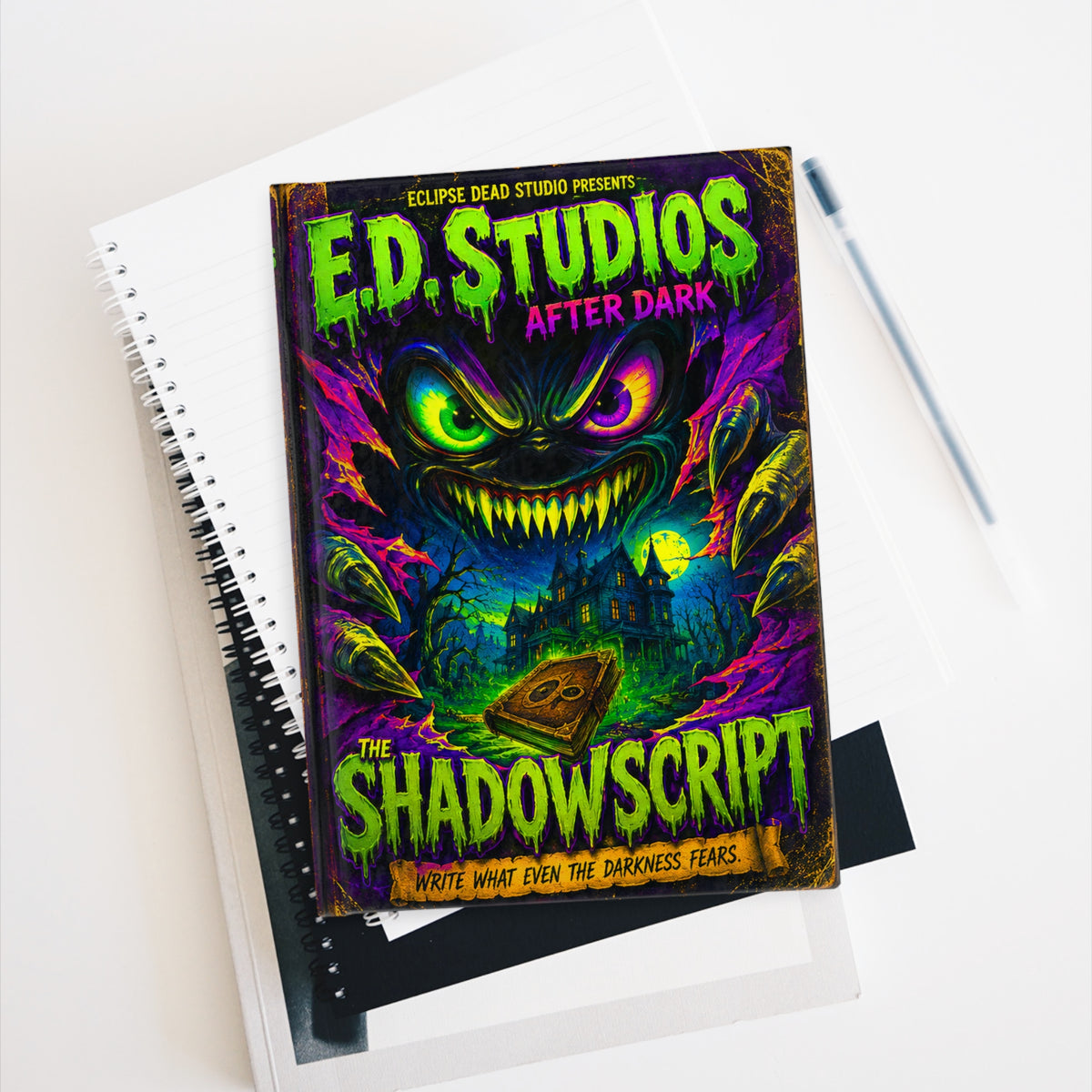 Shadowscript horror journal | Ruled notebook