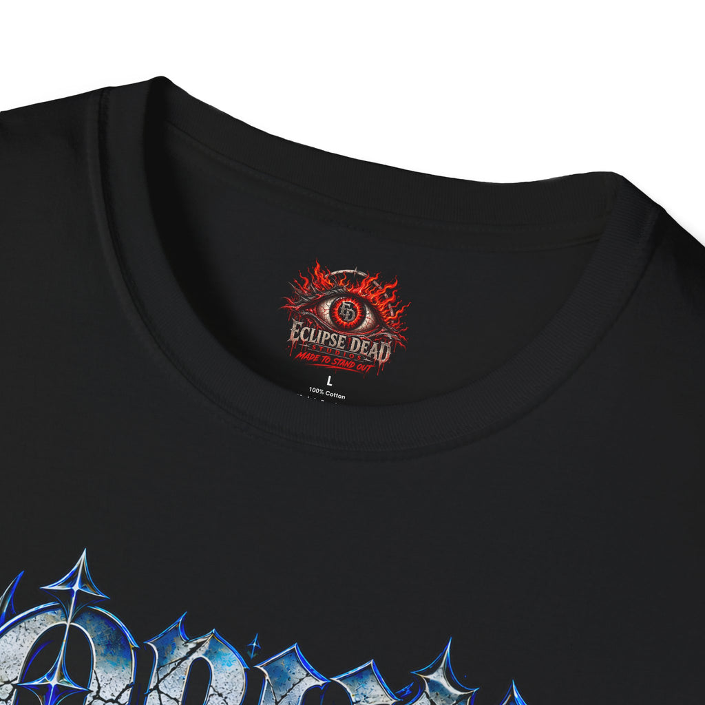 Graphic T-Shirt — "Open Your Eyes" Blue Eye Gothic Design
