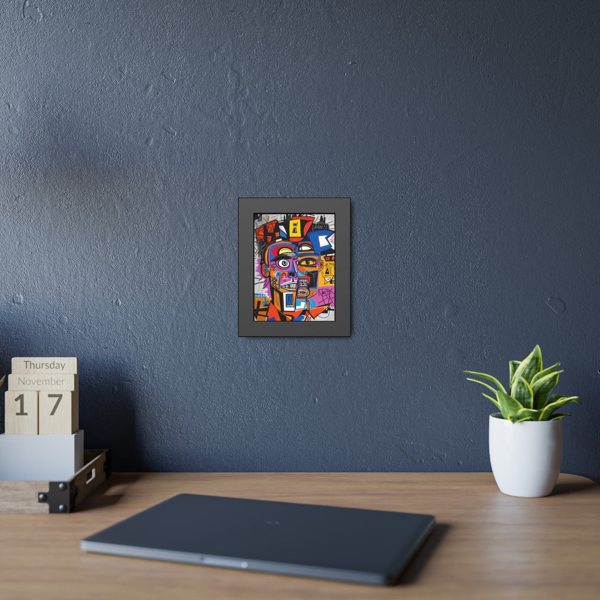 Abstract Street Art Portrait Framed Poster