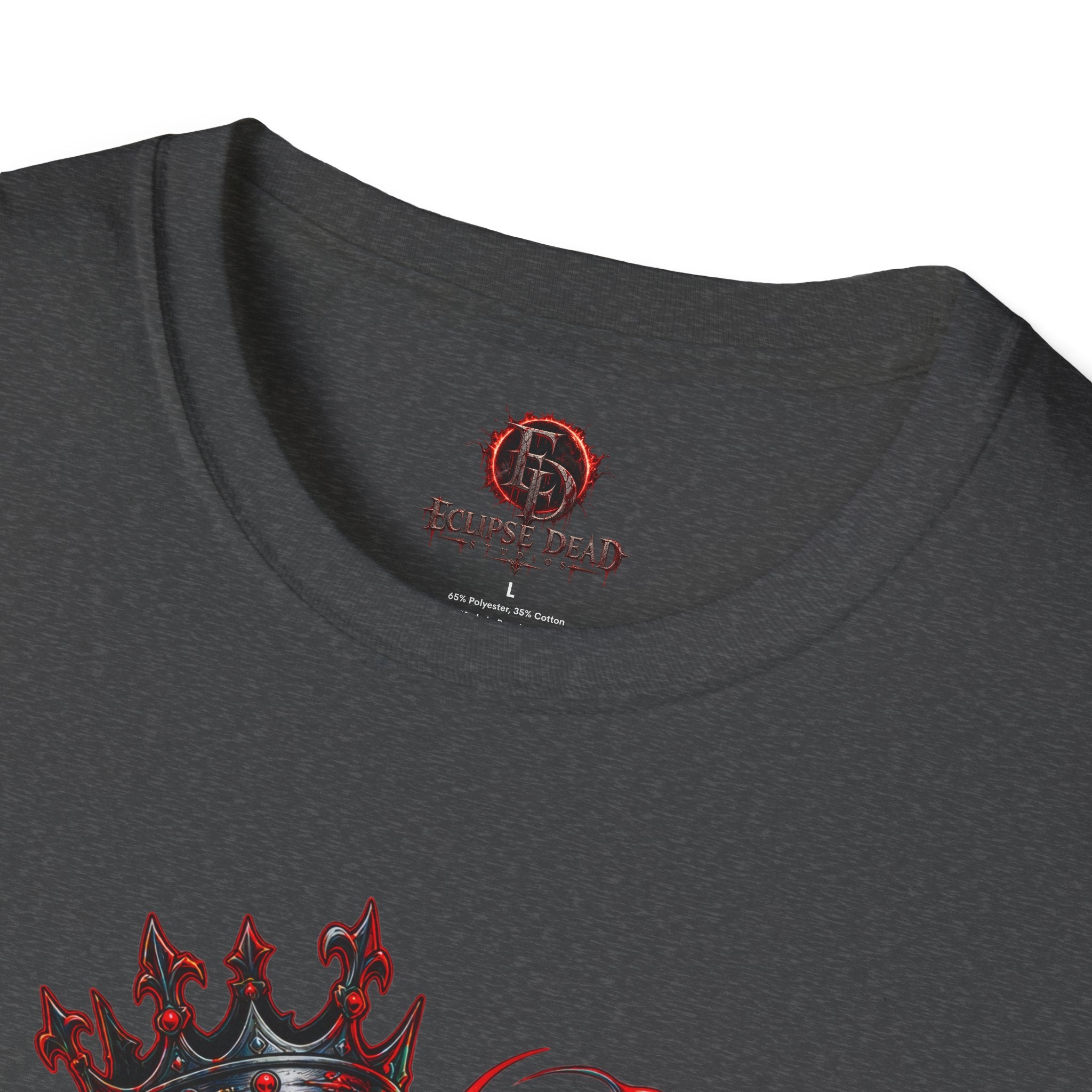Fear None T-Shirt | Gothic red crown eye horror lettering