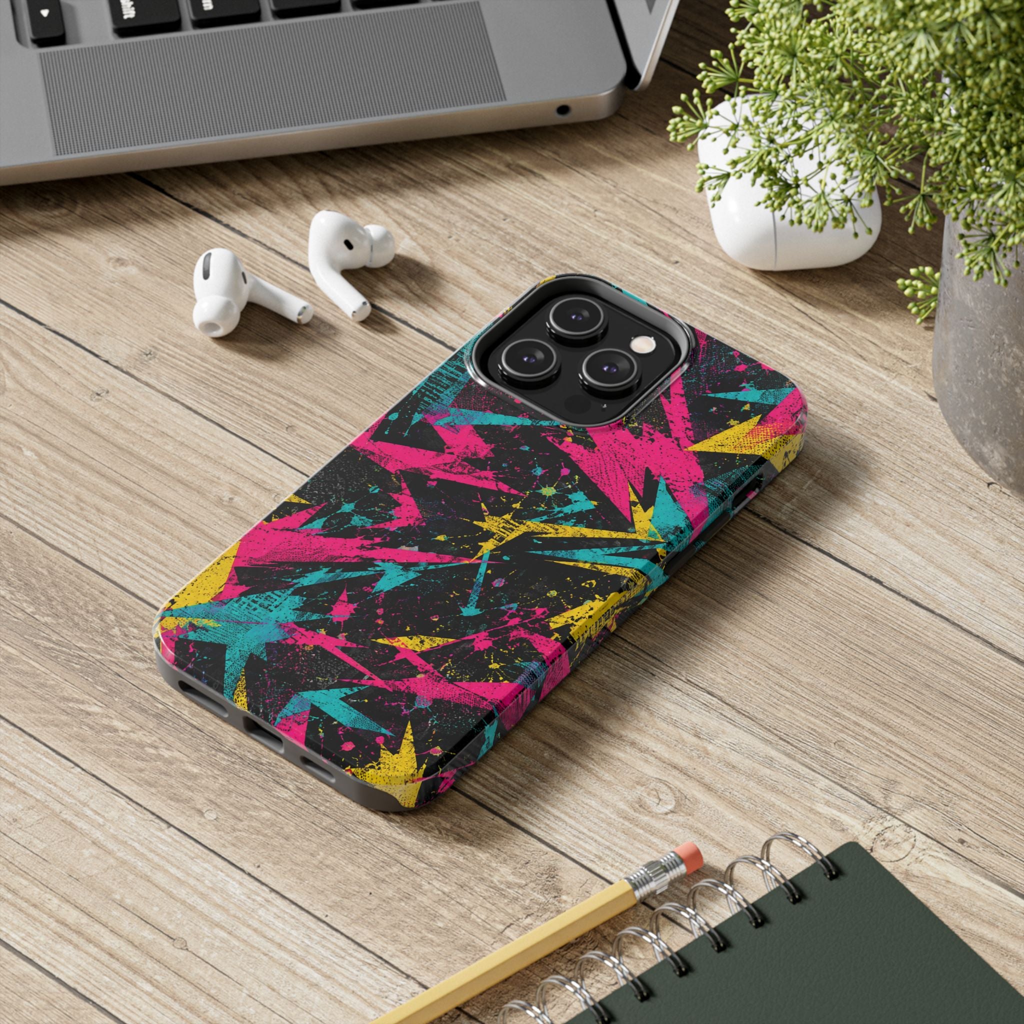 Abstract Neon Splash Tough Phone Case