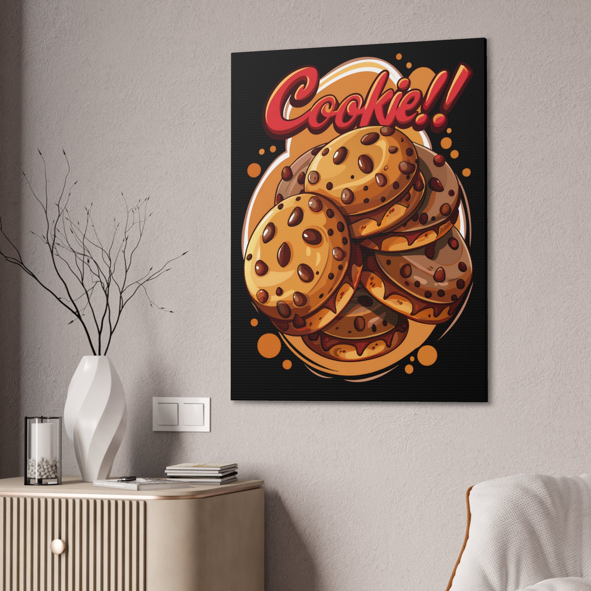 Cookie!! Chocolate Chip Poster Canvas