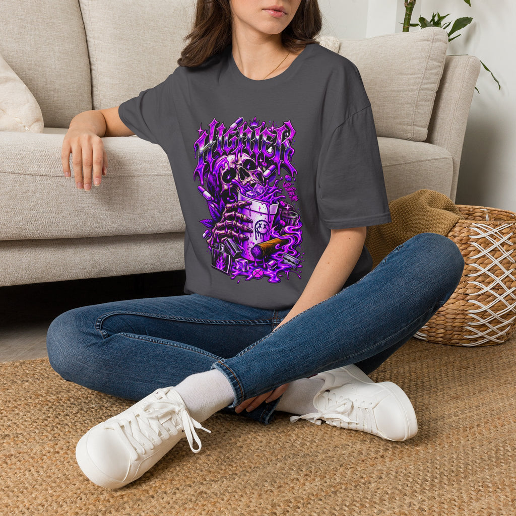 Skull Alchemist T-Shirt — Purple Gothic Potion Graphic Tee