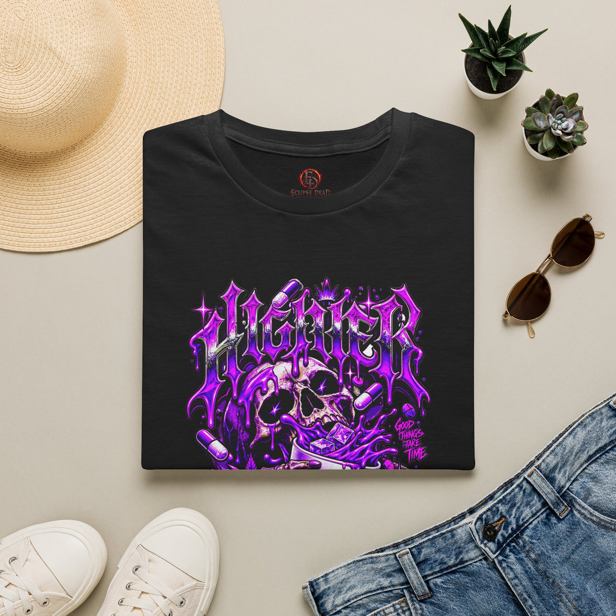 Skull Alchemist T-Shirt — Purple Gothic Potion Graphic Tee