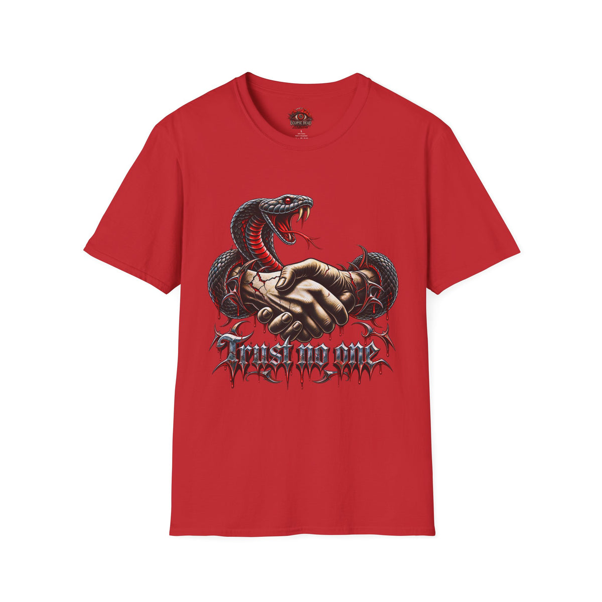 Trust No One T-Shirt — Venomous Serpent Graphic Tee