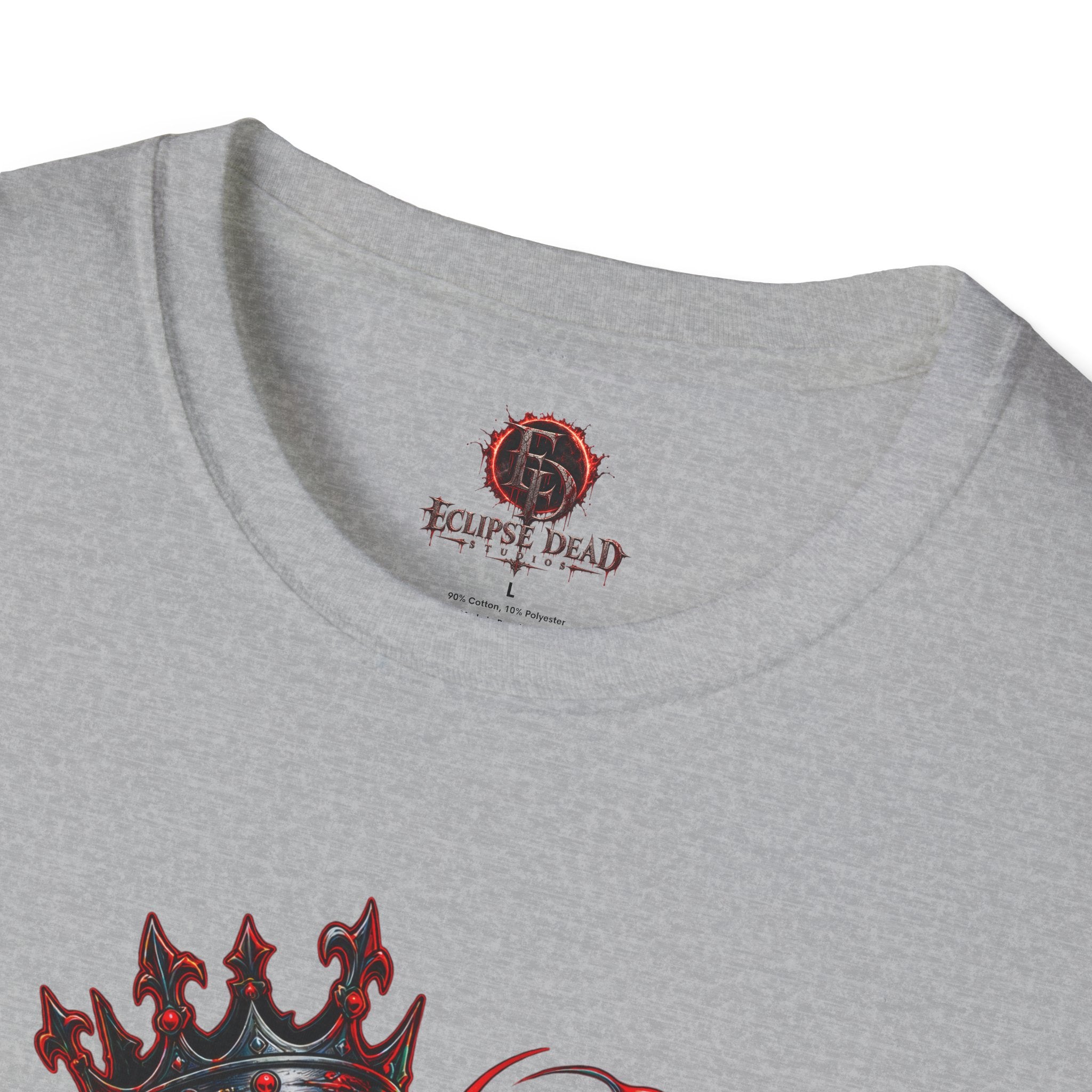 Fear None T-Shirt | Gothic red crown eye horror lettering