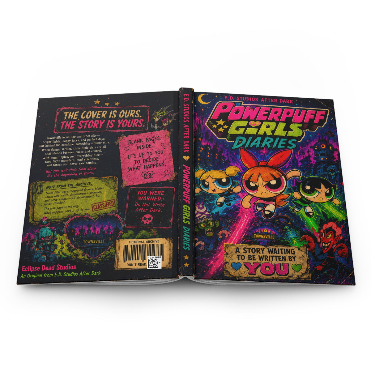 Powerpuff Girls Diaries Hardcover Journal — "A Story Waiting to Be Written by You"