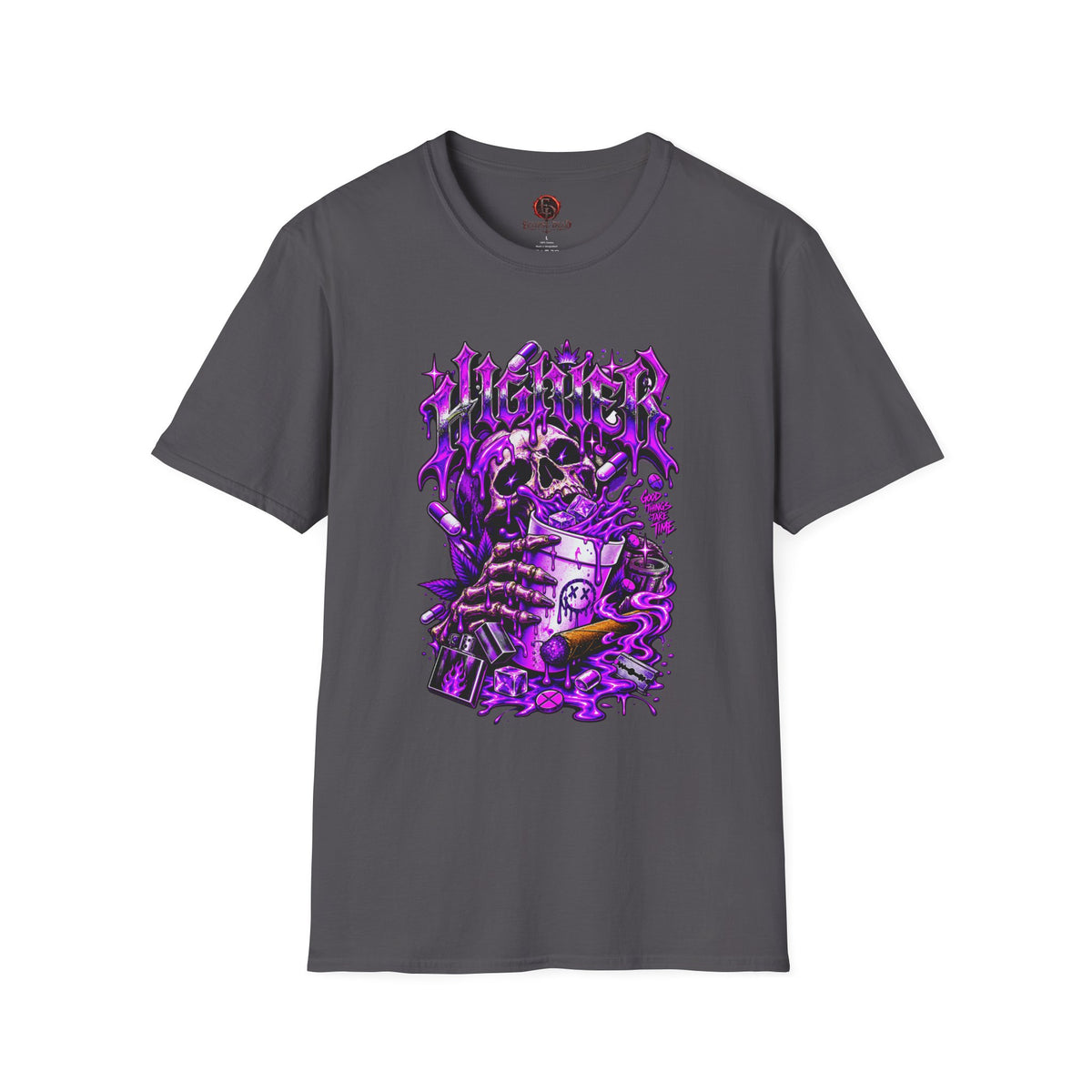 Skull Alchemist T-Shirt — Purple Gothic Potion Graphic Tee