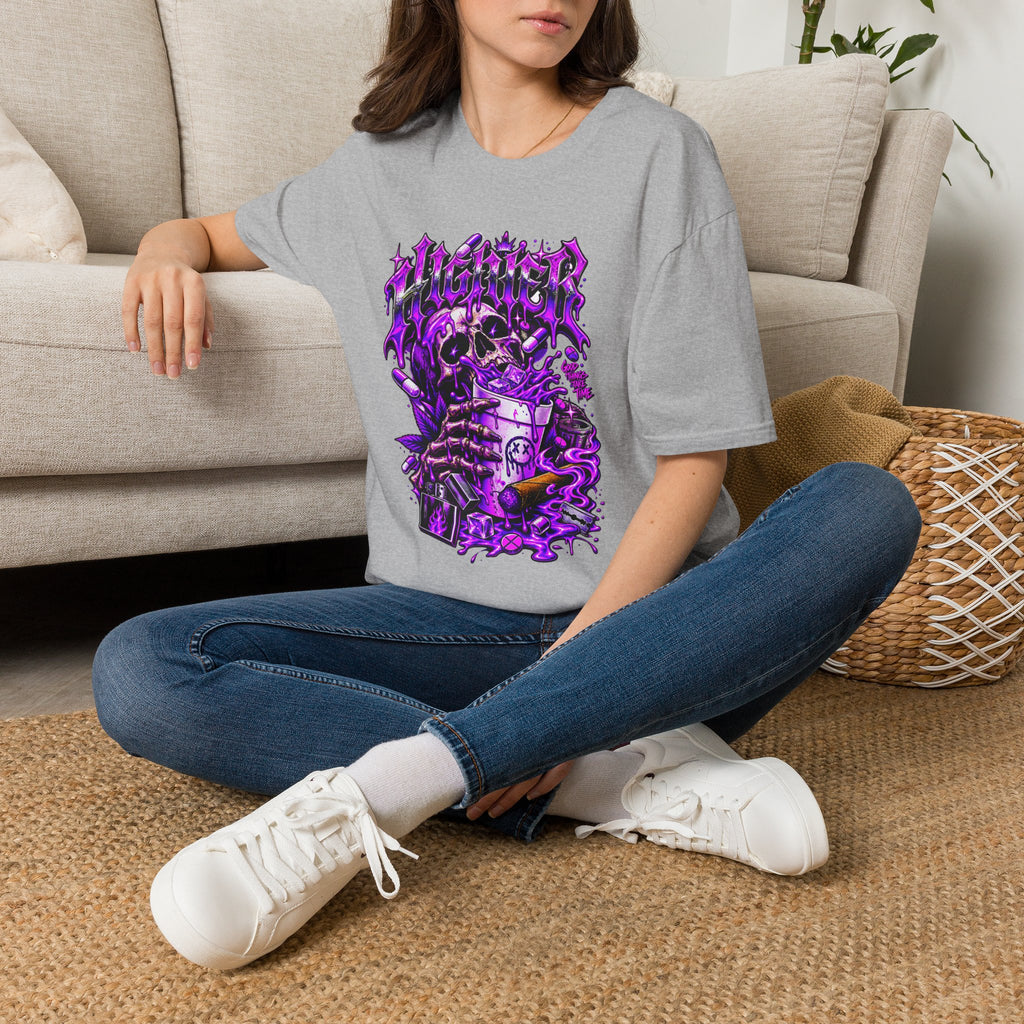 Skull Alchemist T-Shirt — Purple Gothic Potion Graphic Tee