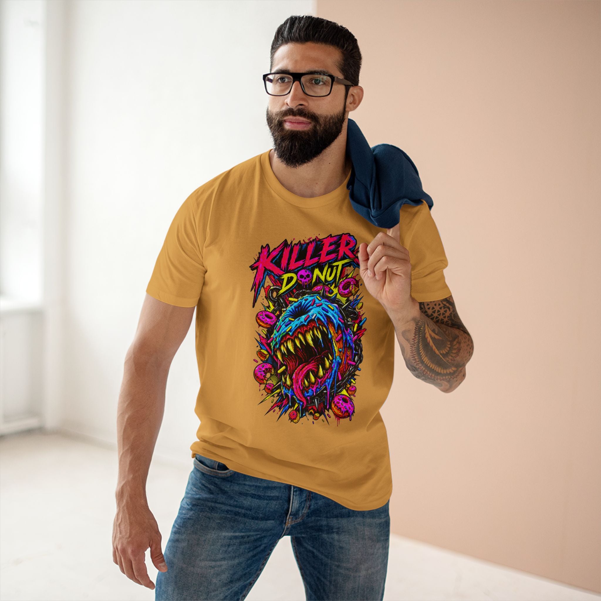Killer Donut Graphic Tee — Neon Monster Skate Punk T-Shirt