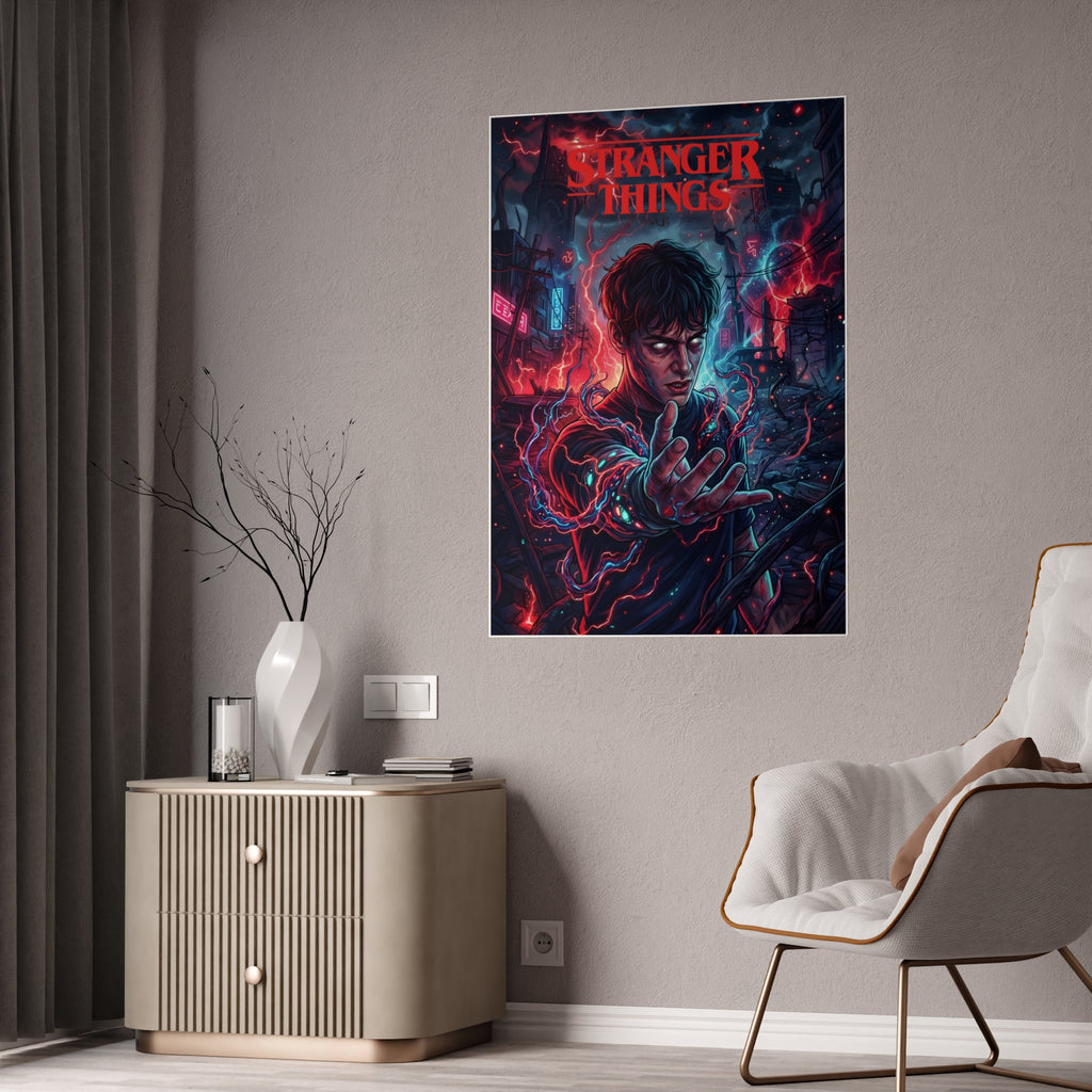 Stranger Things Gloss Poster – Dark Eleven Neon Art Print
