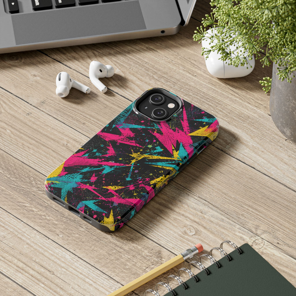 Abstract Neon Splash Tough Phone Case