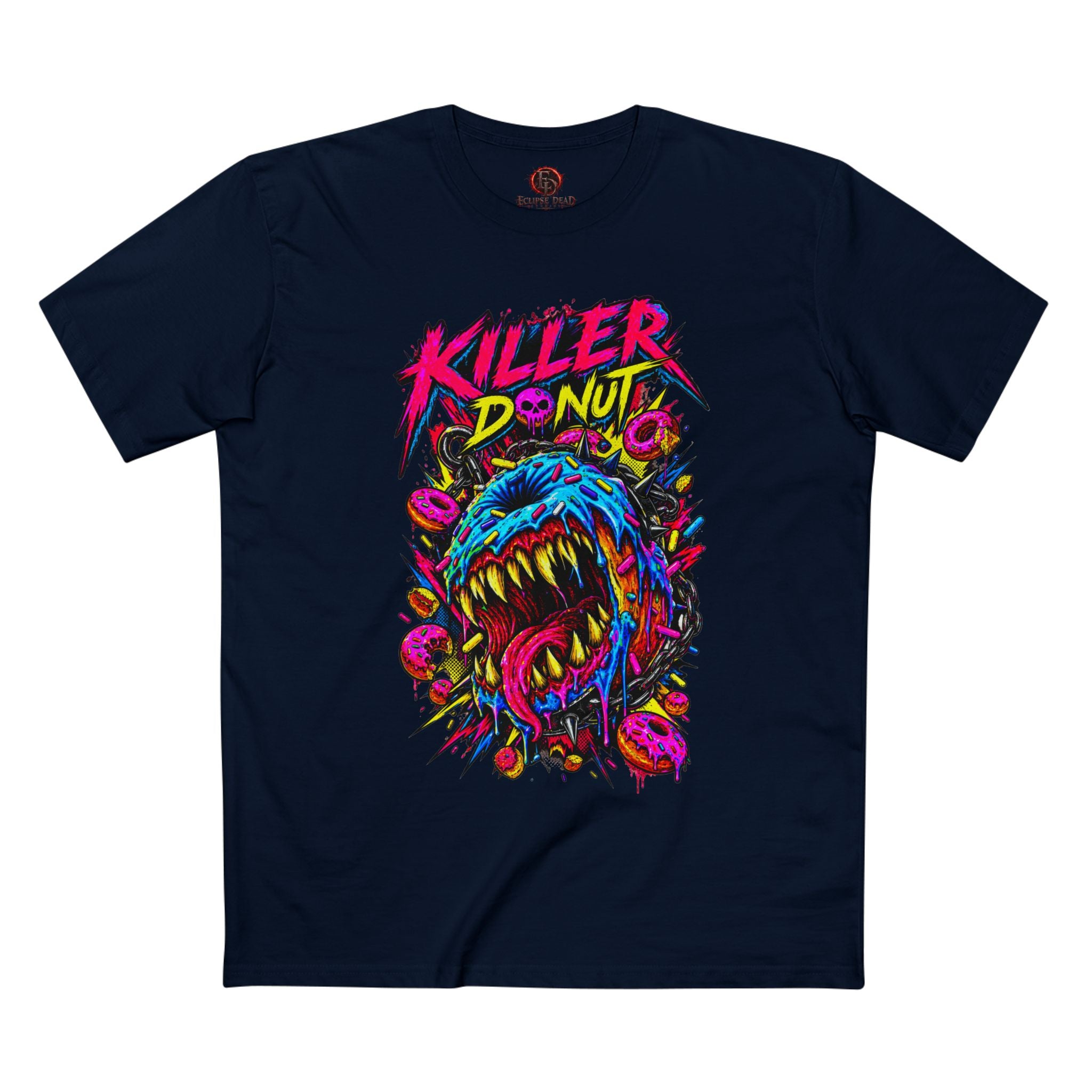 Killer Donut Graphic Tee — Neon Monster Skate Punk T-Shirt