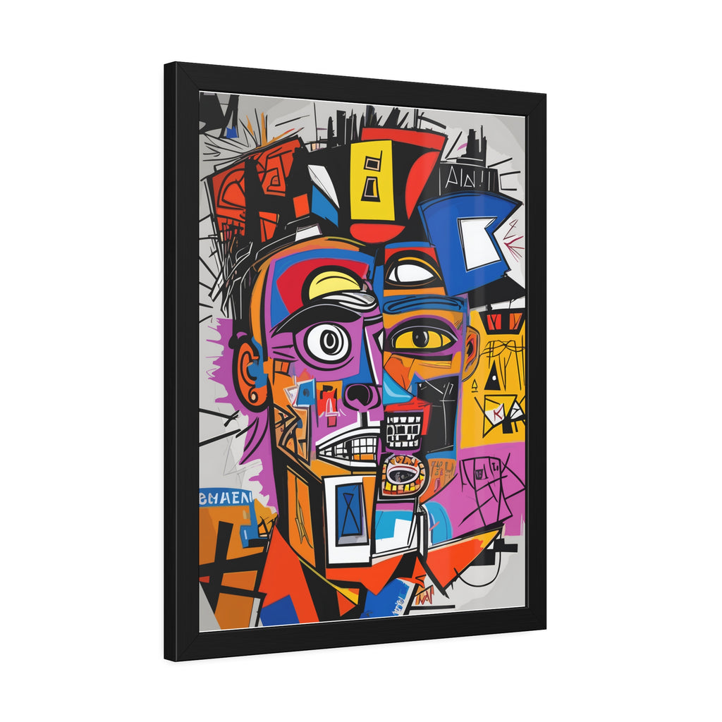Abstract Street Art Portrait Framed Poster