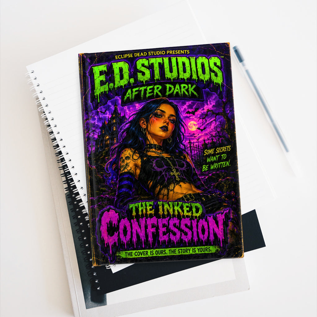 The Inked Confession Journal | Ruled Line, Gothic Horror Notebook