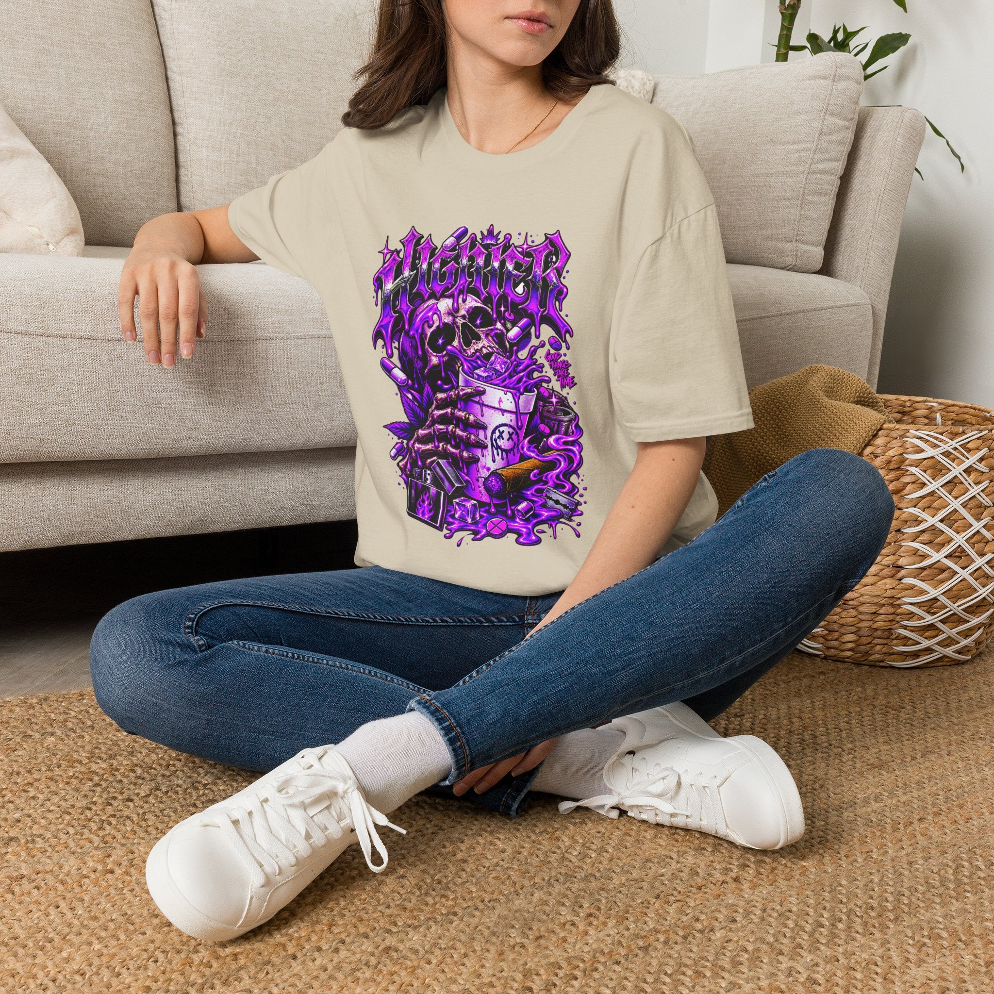 Skull Alchemist T-Shirt — Purple Gothic Potion Graphic Tee