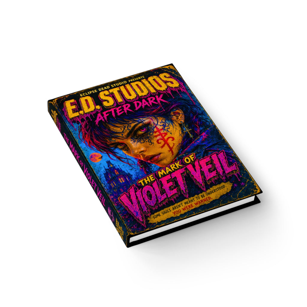 Violet Veil Horror Art Journal - Ruled Line | Gothic Notebook